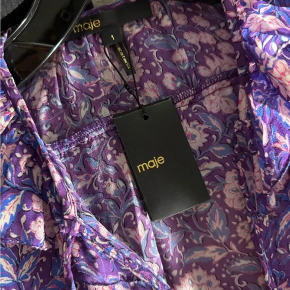 Maje Loleta Floral Ruffle Blouse - Picture 4 of 5